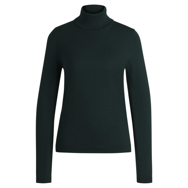 Image of Boss Womens Famaurian Relaxed Fit Crew Sweatshirt Open Green female 8 (S)