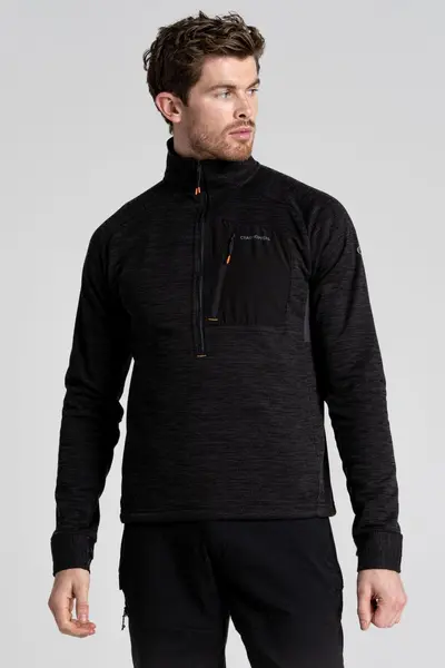 Image of Craghoppers Black Pepper Tarbert Half Zip Fleece