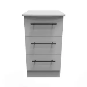 Image of Welcome Furniture Finsbury 3 Drawer Locker - Dust Grey