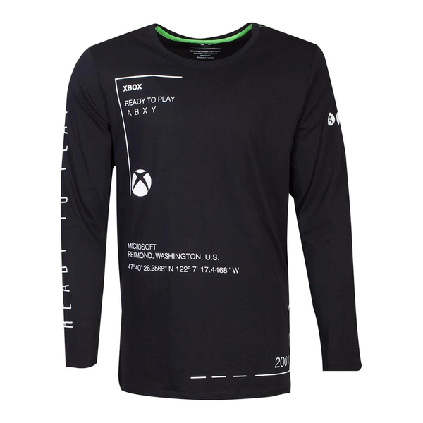 Image of Microsoft - Ready To Play Mens Large Long Sleeve Shirt - Black