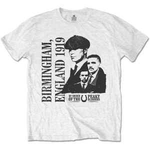 Image of Peaky Blinders - England 1919 Unisex Medium T-Shirt - White