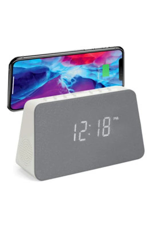 Image of Grouptronics Gtq-Renew Wireless Charging Alarm Clock Radio With Dual Alarms And USB Charging