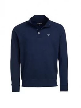 Image of Barbour Half Zip Sweat Top - Navy Size M Men