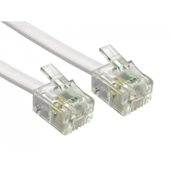 Image of Cables Direct 5m RJ-11 to RJ-11 Modem Cable in White