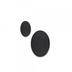 Image of LED Wall Light 18cm Round 8W, 3000K, 1080lm, Matt Black