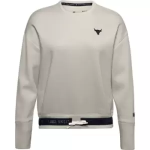 Image of Under Armour Project Rock Fleece Sweatshirt Womens - Beige