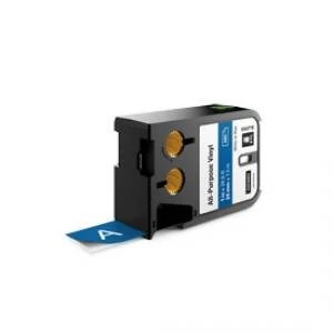 Image of Dymo 1868778 White on Blue Label Tape 24mm x 7m