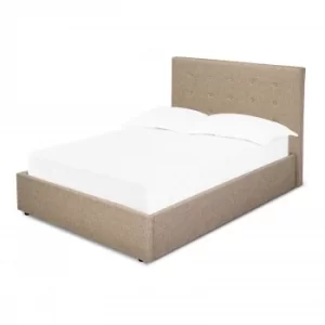 Image of Lucca Beige King Size Bed WOOD, FABRIC