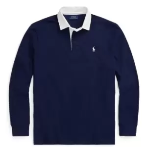 Image of Polo Ralph Lauren Rugby Long Sleeve Polo Shirt - Blue