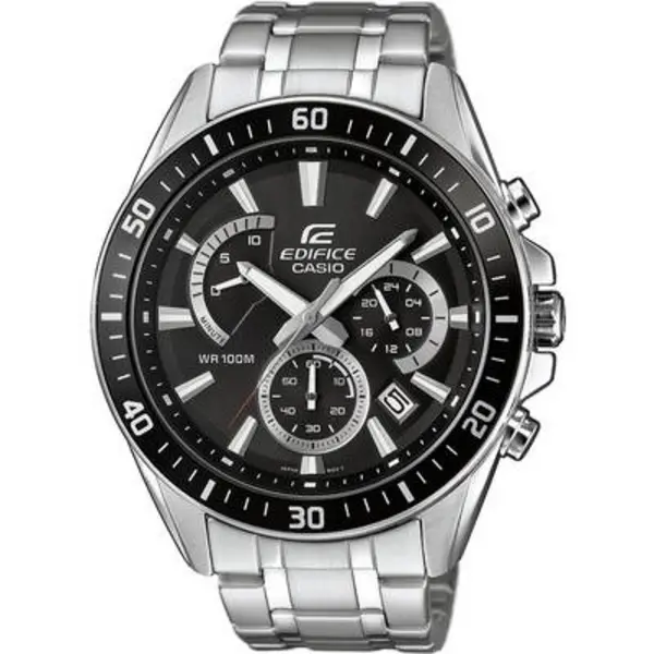 Image of Casio Chronograph Wristwatch EFR-552D-1AVUEF (L x W x H) 53 x 47 x 12.3mm Silver Enclosure material=Stainless steel Material (watch strap)=Stainless