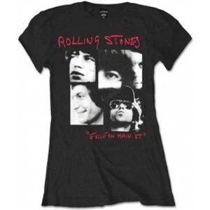 Image of Rolling Stones Photo Exile Black Ladies T Shirt: Small