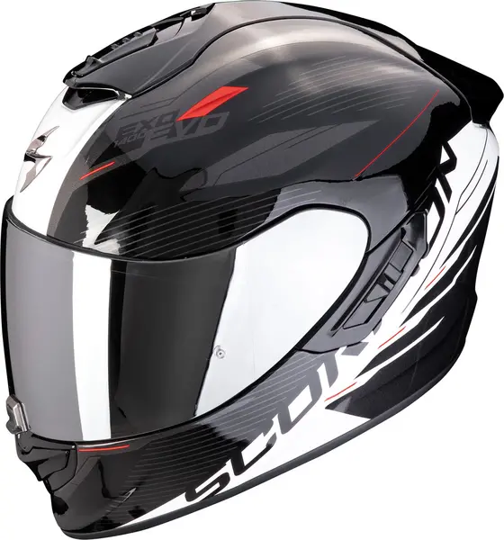 Image of Scorpion EXO-1400 Evo II Air Luma Black White Full Face Helmet 2XL
