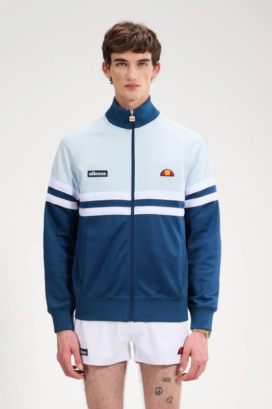 Image of Ellesse Mens Rimini Track Jacket in Light Blue Size: 2XL Light Blue Male 2XL