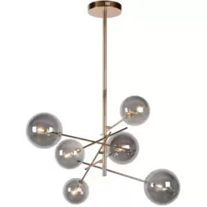 Image of Lucide Alara Modern Pendant light - Ø72cm - LED - G4 - 6x1,5W 2700K - Gold