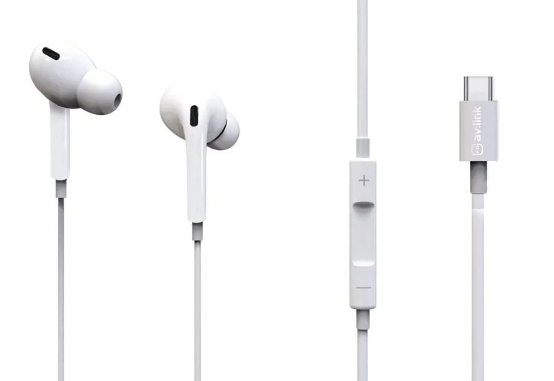 Image of Av:link White USB TYPE C Earphones In-Ear Headphones for Mobile Devices AVS-219157 Headset (In Ear)