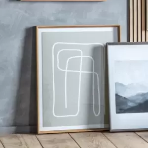 Image of Olivia Line Drawing Framed Art Grey/White