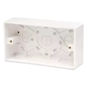 Image of Click Scolmore Mode 2 Gang 35mm Pattress Box Polar White - CMA084