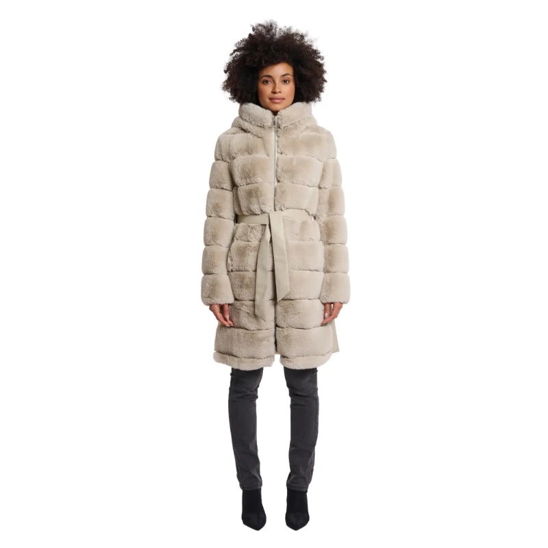 Image of Rino & Pelle Womens belted coat Rino & Pelle Bridget Beige Female 40