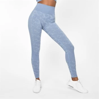 Image of Everlast Seamless Camo Leggings - Dusk Blue