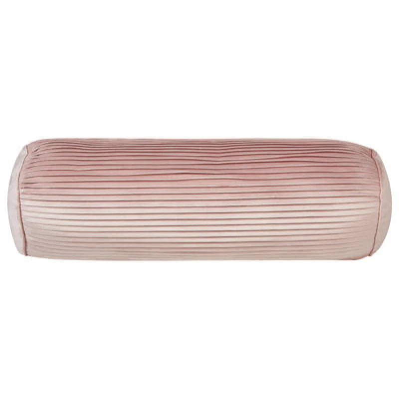 Image of Beliani Throw Cushion Jonquil Velvet 22 X 60 Cm Pink Solid