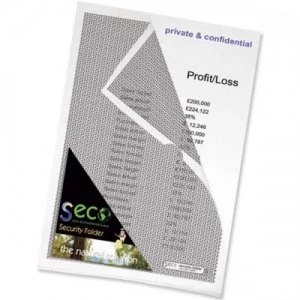 Image of Seco Security Cut Flush Folder A4 Clear Pack10