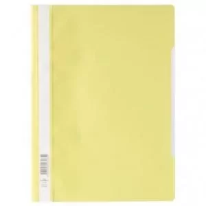 Image of Durable Clear View A4 Folder Economy Yellow Pack of 50