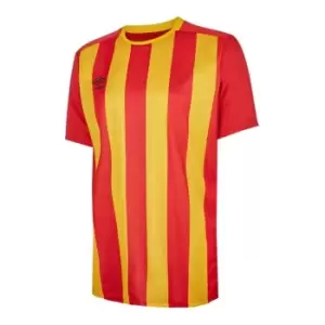 Image of Umbro Short Sleeve Stripe Jersey Mens - Red