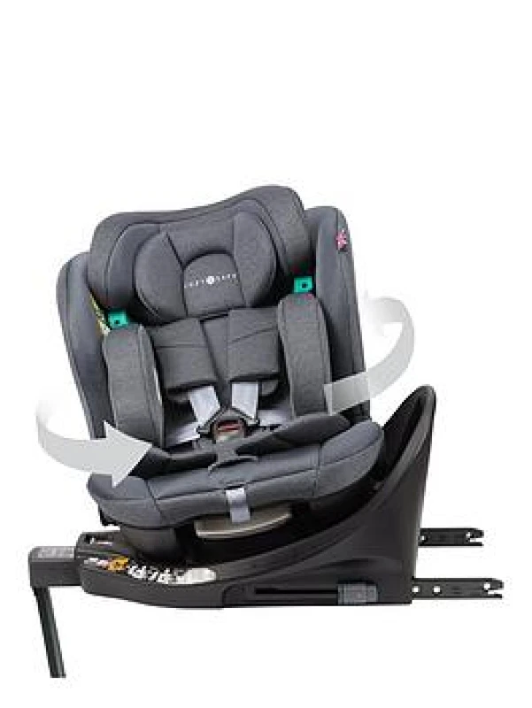 Image of Cozy N Safe Stanford 360&deg; 40-150cm Child Car Seat - Slate, Grey EST326-1