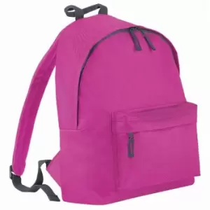 Image of Bagbase Junior Fashion Backpack / Rucksack (14 Litres) (One Size) (Fuchsia/Graphite) - Fuchsia/Graphite