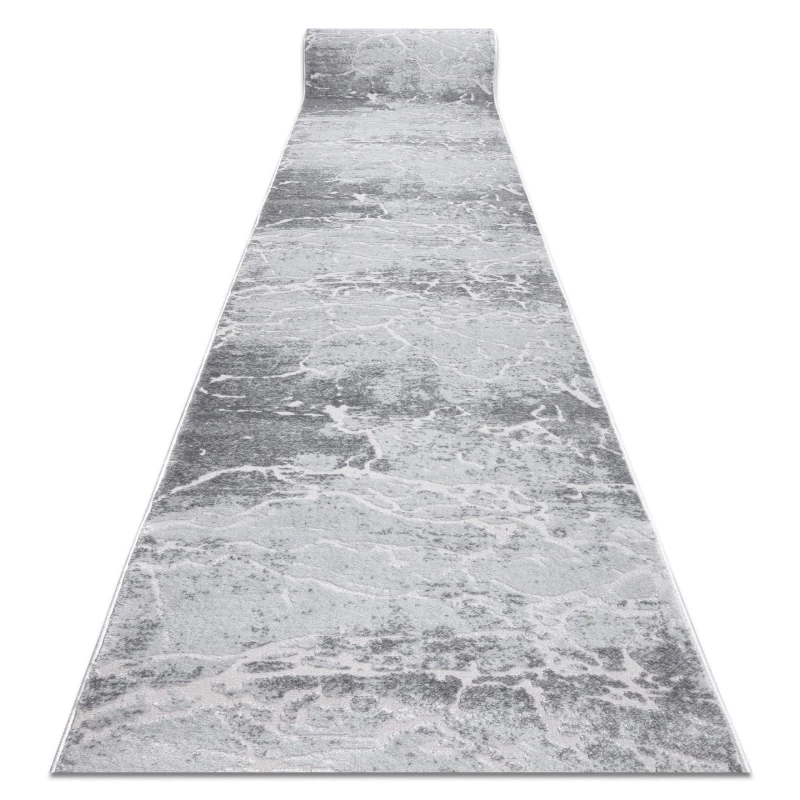 Image of RugsX Structural Mefe Runner in Grey Size: 60cm x 380cm Grey Unisex 60cm x 380 cm