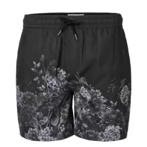 Image of Firetrap Printed Swim Shorts Mens - Blue
