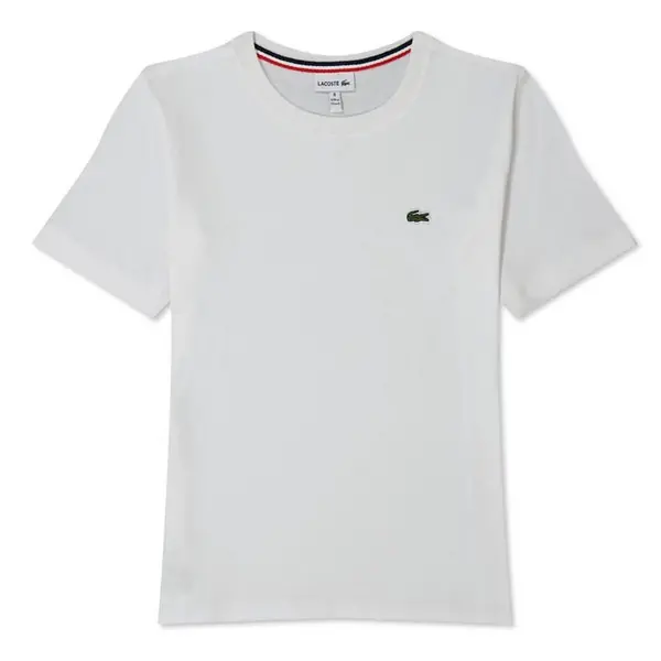 Image of Lacoste JOSEPHE boys's Children's T shirt in Blue. Sizes available:6 years