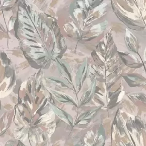 Image of Holden Aralia Pink Wallpaper
