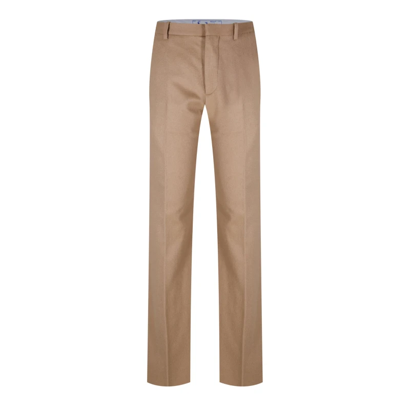 Image of Off White Mens Slim Fit Trousers, Stylish Design Camel male 52