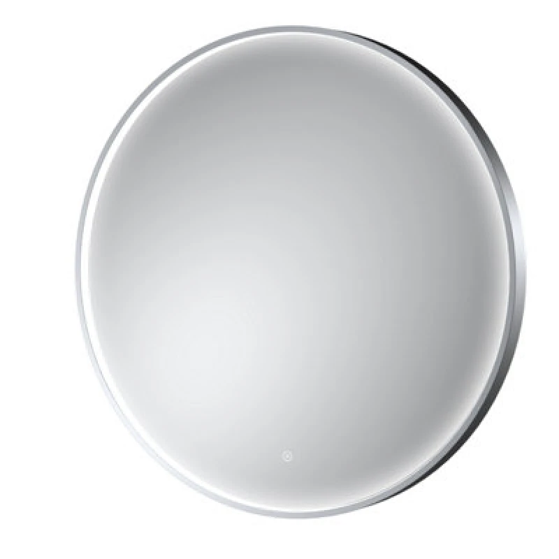 Image of Hudson Reed Mensa Wall Hung LED Touch Sensor Mirror, Contemporary Round Bathroom Design In Chrome, 800X800mm