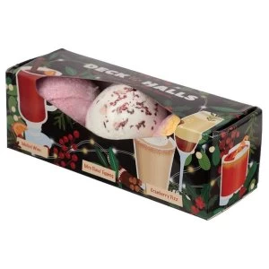 Image of Festive Fragrances Set of 3 Christmas Cocktail Bath Bombs