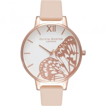 Image of Butterfly Wing Rose Gold & Nude Peach Watch