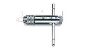 Image of Beta Tools 436/2 Reversible Ratchet Tap Wrench M5-M12 004360004