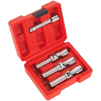 Image of Sealey 4 Piece 3/8" Drive Diesel Glow Plug Socket Set 3/8"