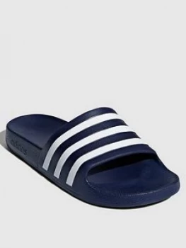 Image of adidas Adilette Aqua Slides - Navy, Size 8, Women