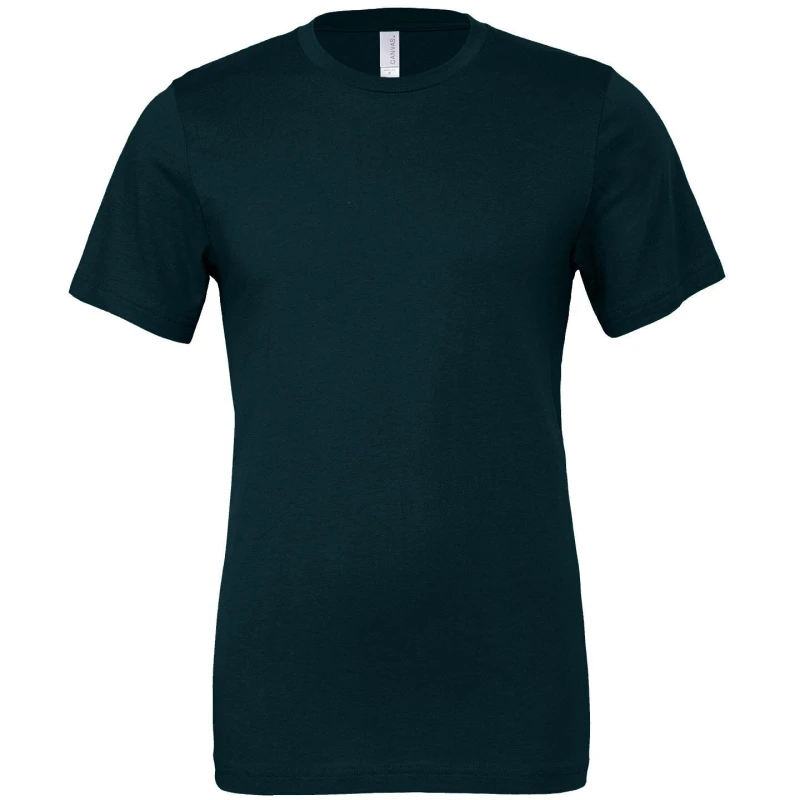 Image of Bella + Canvas Mens Jersey Crew Neck T-Shirt in Bottle Green Size: XS Bottle Green Male XS