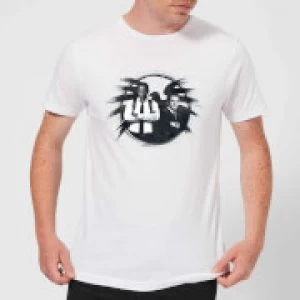 Image of Captain Marvel Fury And Coulson S.H.I.E.L.D. Mens T-Shirt - White - S