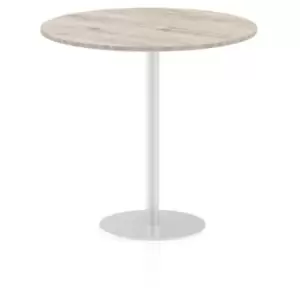 Image of Italia Poseur Table Round 1200 Top 1145 High Grey Oak