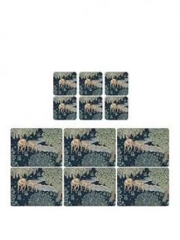 Image of Morris & Co Wightwick Set Of 6 Placemats And Coasters