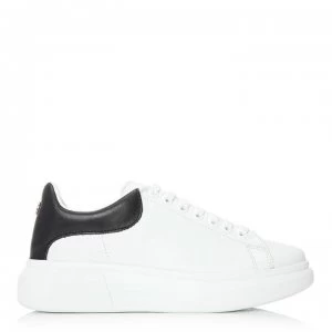 Image of M by Moda Chunky Britt Trainers - WHT/BLK BACK