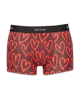 Image of Paul Smith Pop Cotton Stretch Graffiti Heart Trunks