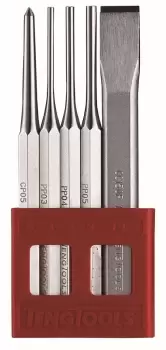 Image of Teng Tools PCX05 5 Piece Punch & Chisel Set