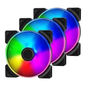 Image of Fractal Design Prisma AL-14 14cm ARGB Case Fans x3, 7 Blades, Long Life Sleeve Bearing, 1000 RPM