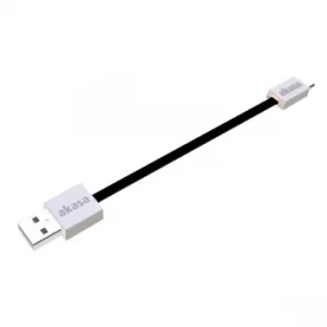 Image of Akasa AK-CBUB16-15BK Super Slim USB 2.0 Type-A Male To Micro-B Cab...