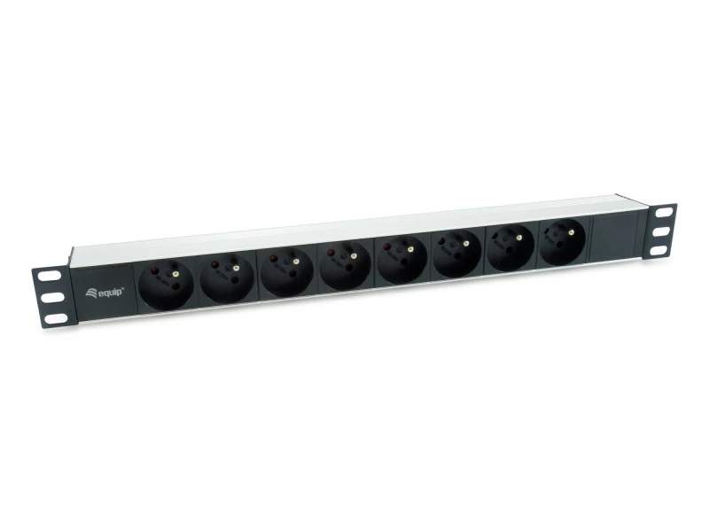 Image of Equip 333313 power distribution unit (PDU) 8 AC outlet(s) 1U Black. Si